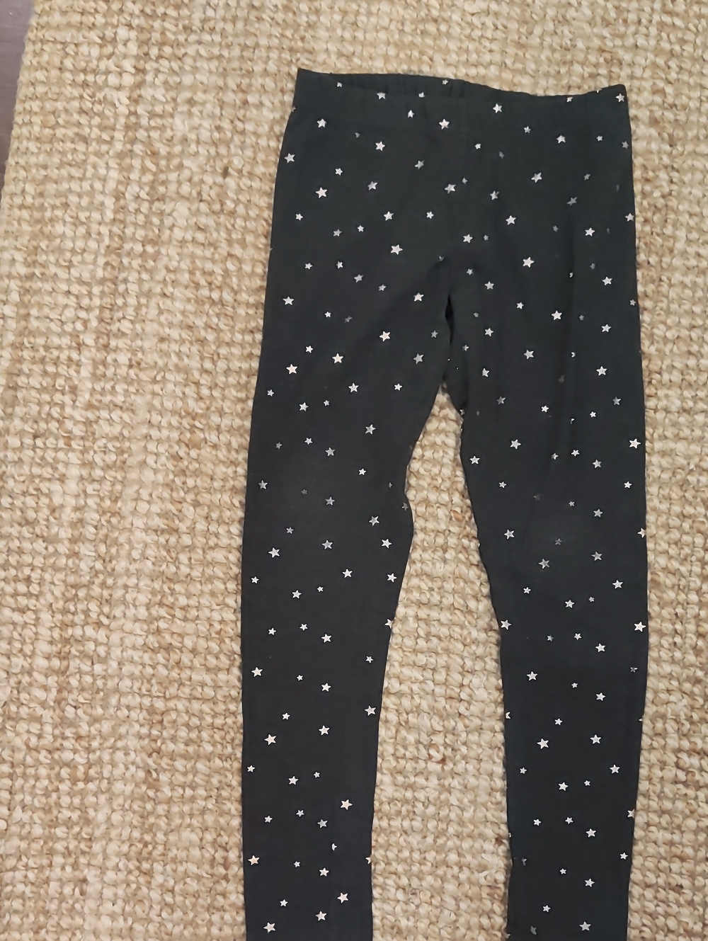 Charcoal Star Pattern Kids Leggings